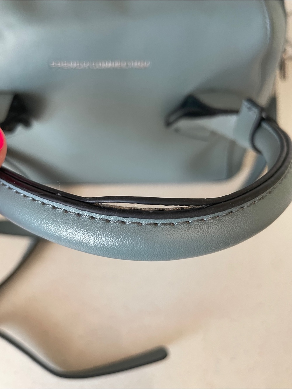 GUC French Connection Dusty Blue Terra Dome Mini Satchel FCUK - Picture 15 of 16